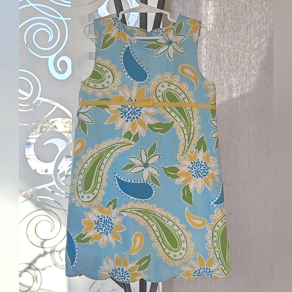 LILY PULITZER Girls Sleeveless Floral Dress Size 6